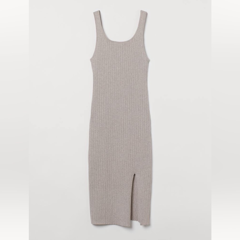H&M Knot Dress | Grey/Taupe | XXL